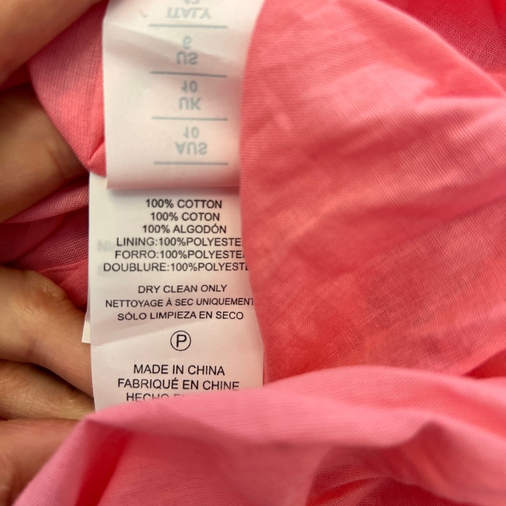 *New* NICHOLAS Halia Shirred Cotton-poplin Midi Dress In Flamingo Pink, Size 6 - Picture 8 of 8